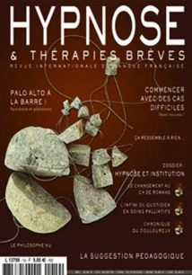 Revue Hypnose Thérapies Brèves Novembre-Décembre 2010 Janvier 2011
