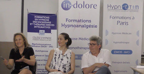 Laurence ADJADJ, Dr Roxane COLETTE et Laurent GROSS en Formation Hypnose et EMDR-IMO. L'Institut Hypnotim avec l'Institut In-Dolore et le CHTIP à Paris Laurence ADJADJ, Dr Roxane COLETTE et Laurent GROSS en Formation Hypnose et EMDR-IMO. L'Institut Hypnotim avec l'Institut In-Dolore et le CHTIP à Paris